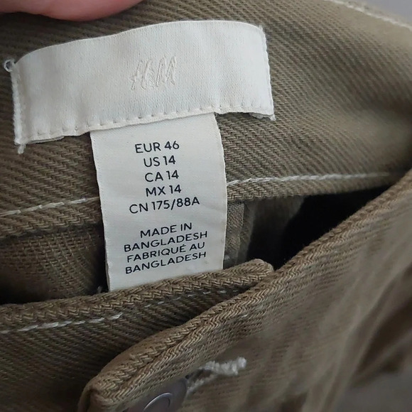 Olive Green Cargo Pants 14 Grunge Punk Skater - Picture 11 of 11